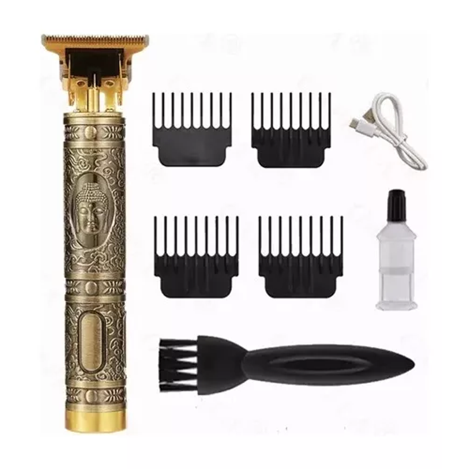Maquina De Afeitar Professional De Hombre Budha Dorada Barba Pelo 5