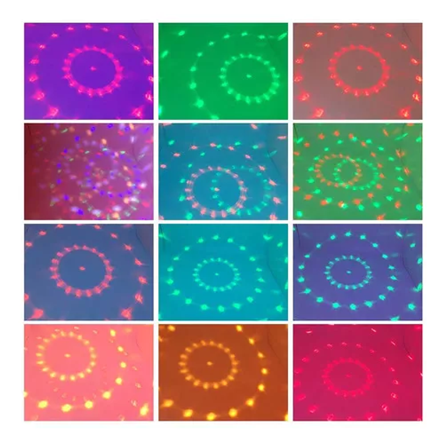 Parlante Bombillos Discoteca Bluetooth Con Control 36w 9