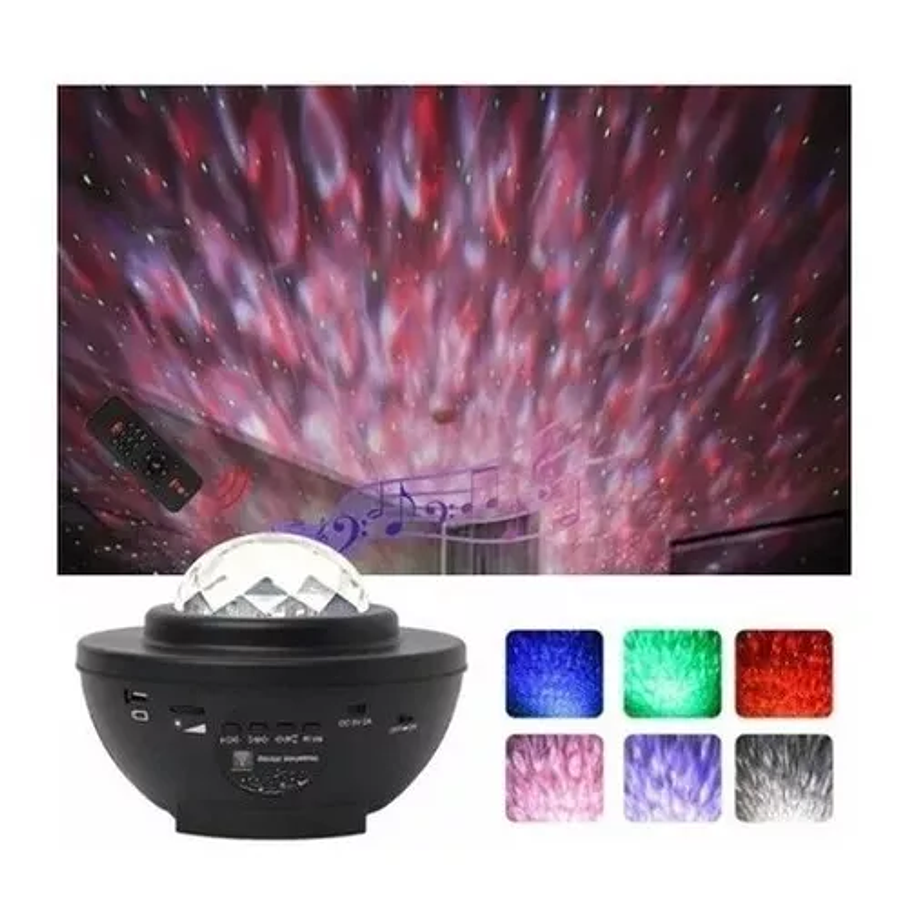 Proyector De Galaxia Estrellas Led Y Sonido Bluetooth 7