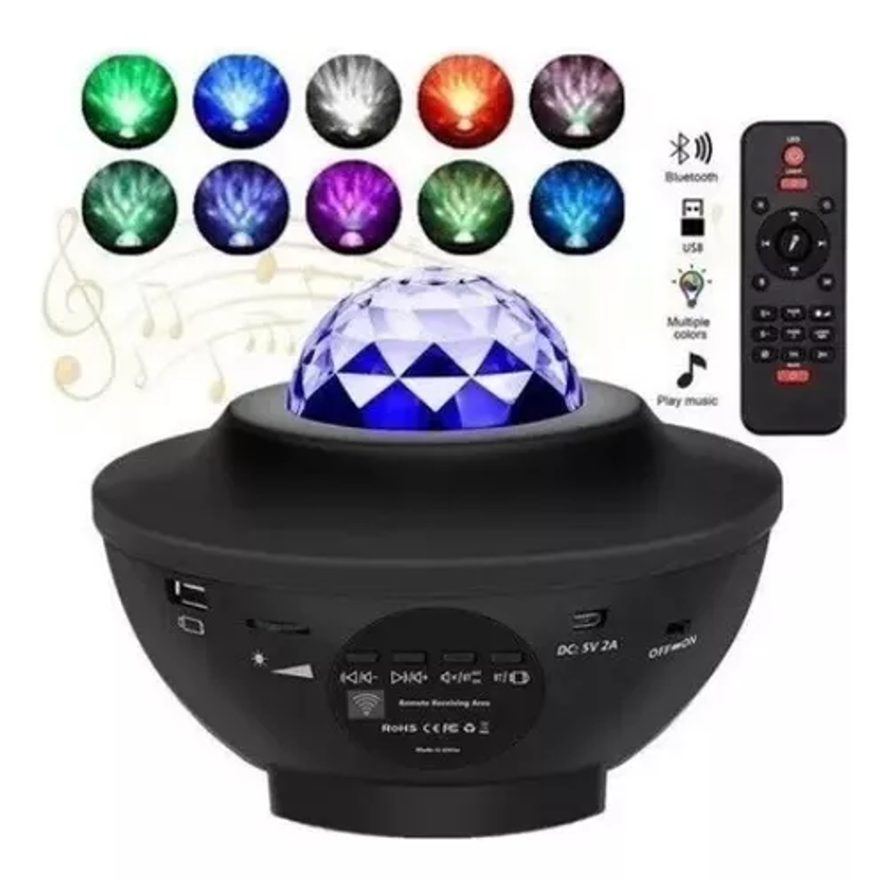 Proyector De Galaxia Estrellas Led Y Sonido Bluetooth 1