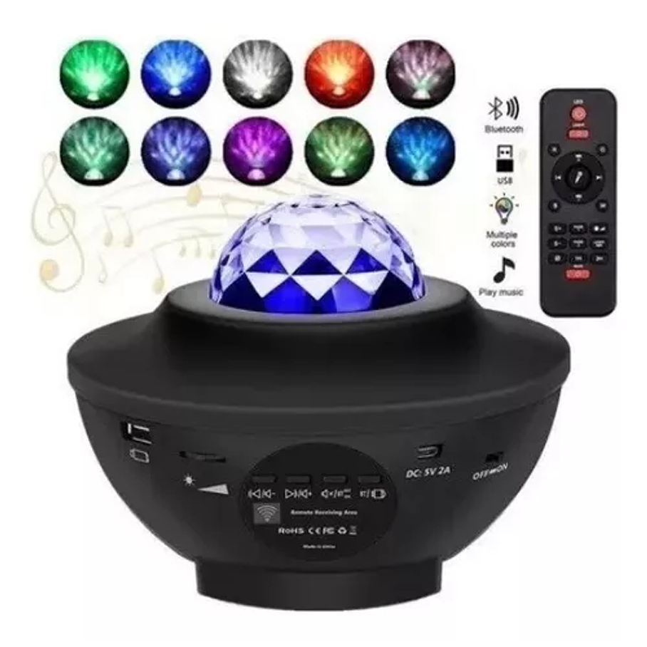 Proyector De Galaxia Estrellas Led Y Sonido Bluetooth 1