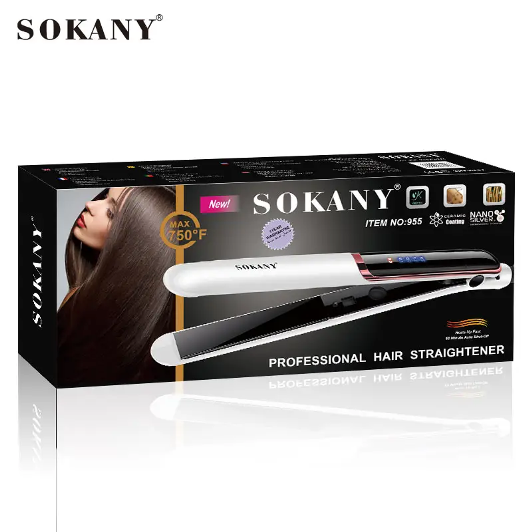 Plancha De Pelo De Temperatura Ajustable Hair SK-955 1