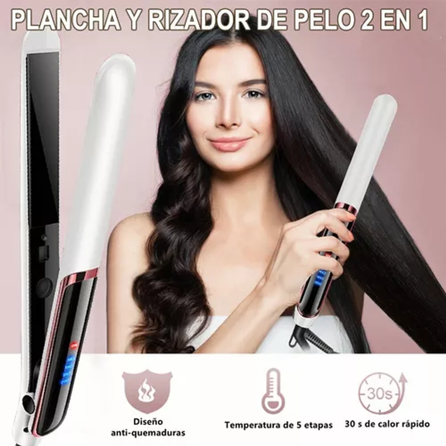 Plancha De Pelo De Temperatura Ajustable Hair SK-955 2