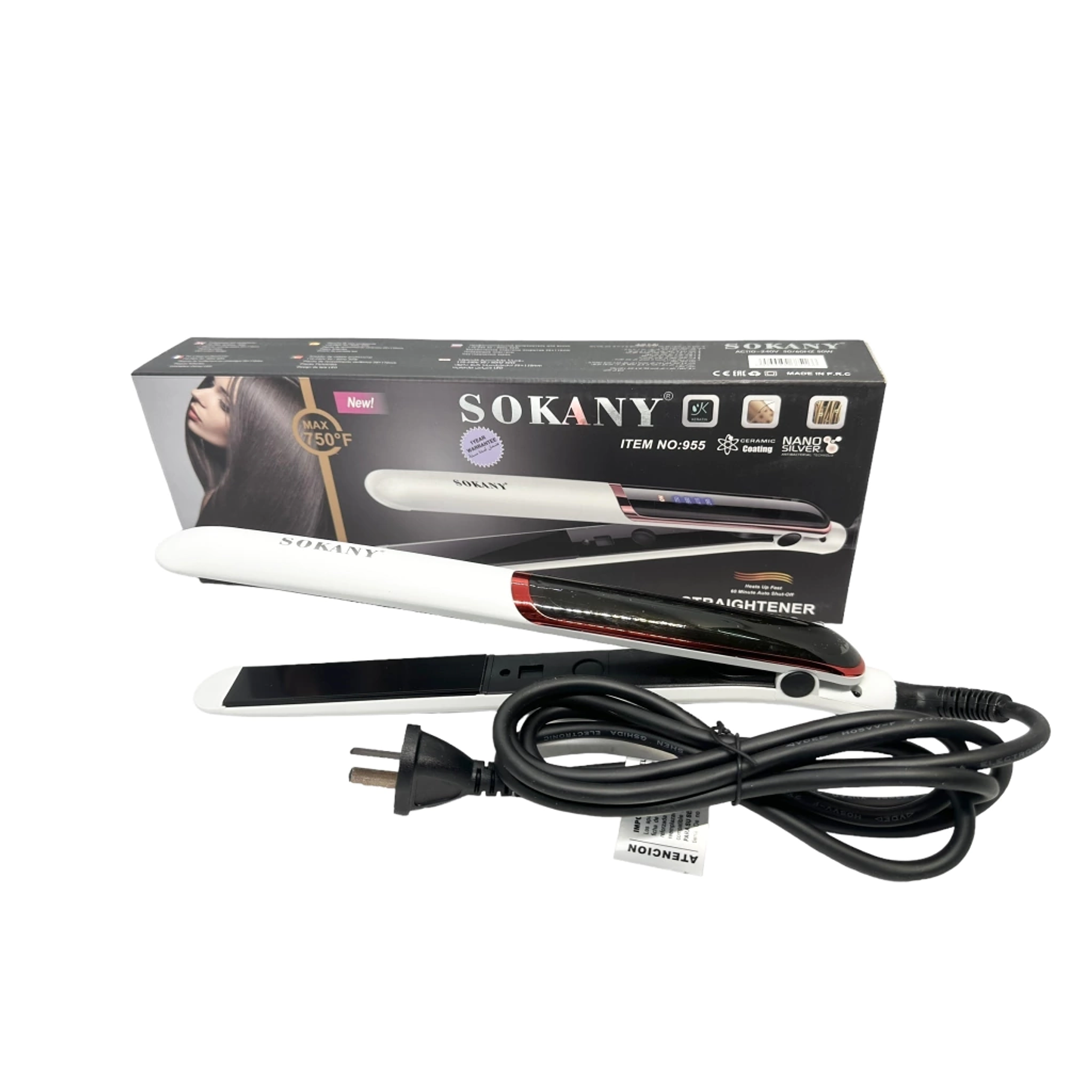 Plancha De Pelo De Temperatura Ajustable Hair SK-955 3