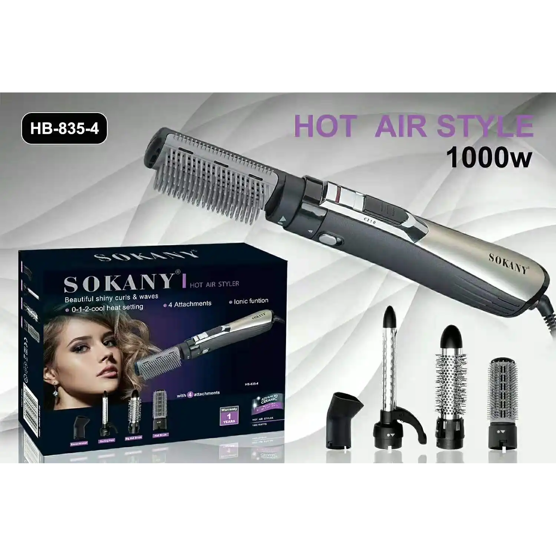 Cepillo 5 En 1 Cepillo Anti Frizz Cepillo Secador Y Alisador 2