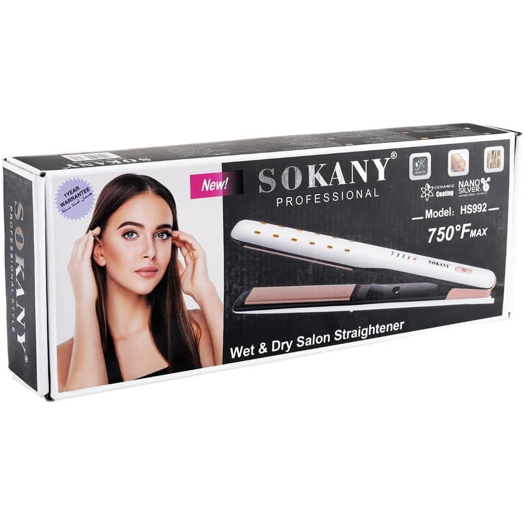 Plancha  Sokany Digital  750f HS-992 Alisador Cabello 1