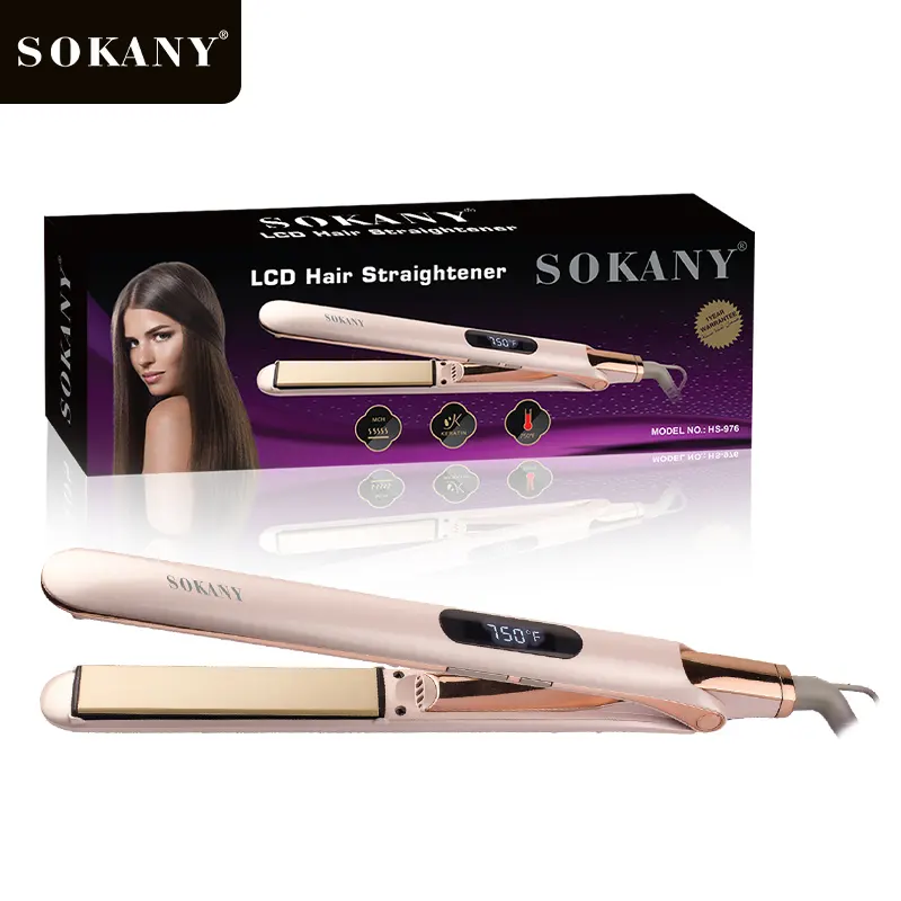 Planncha Sokany Digital  Hair 750f HS-976 1