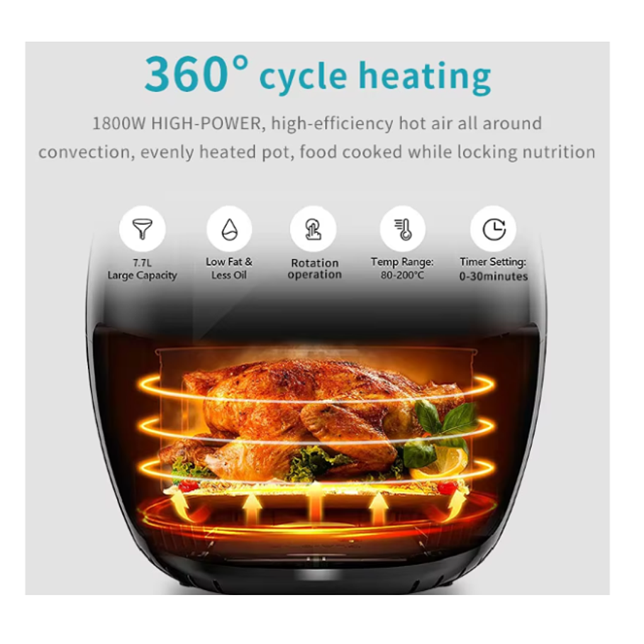 Freidora De Aire Air Fryer 7,7 Lts SOKANY Sk-8013 3