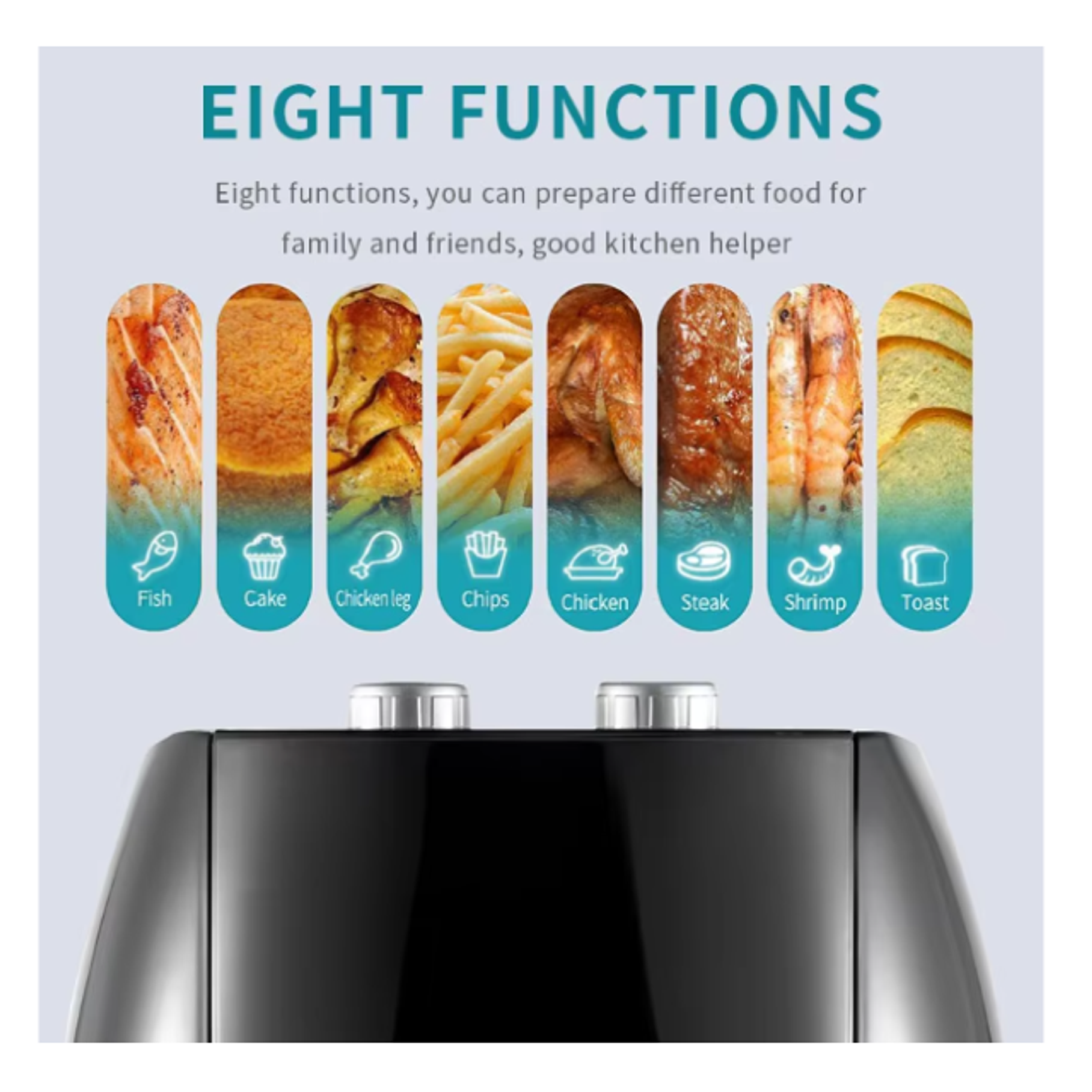 Freidora De Aire Air Fryer 7,7 Lts SOKANY Sk-8013 4