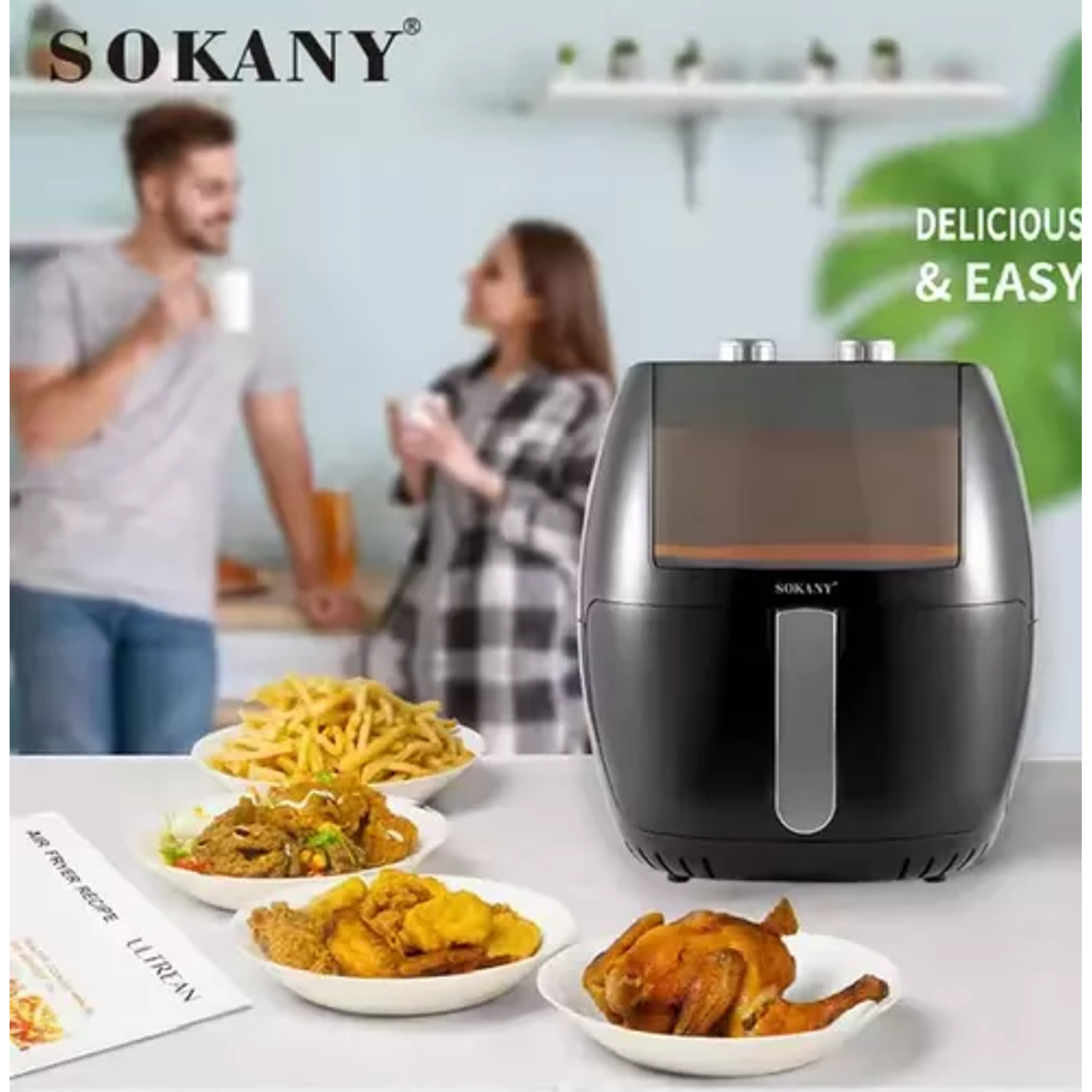 Freidora De Aire Air Fryer 7,7 Lts SOKANY Sk-8013 6