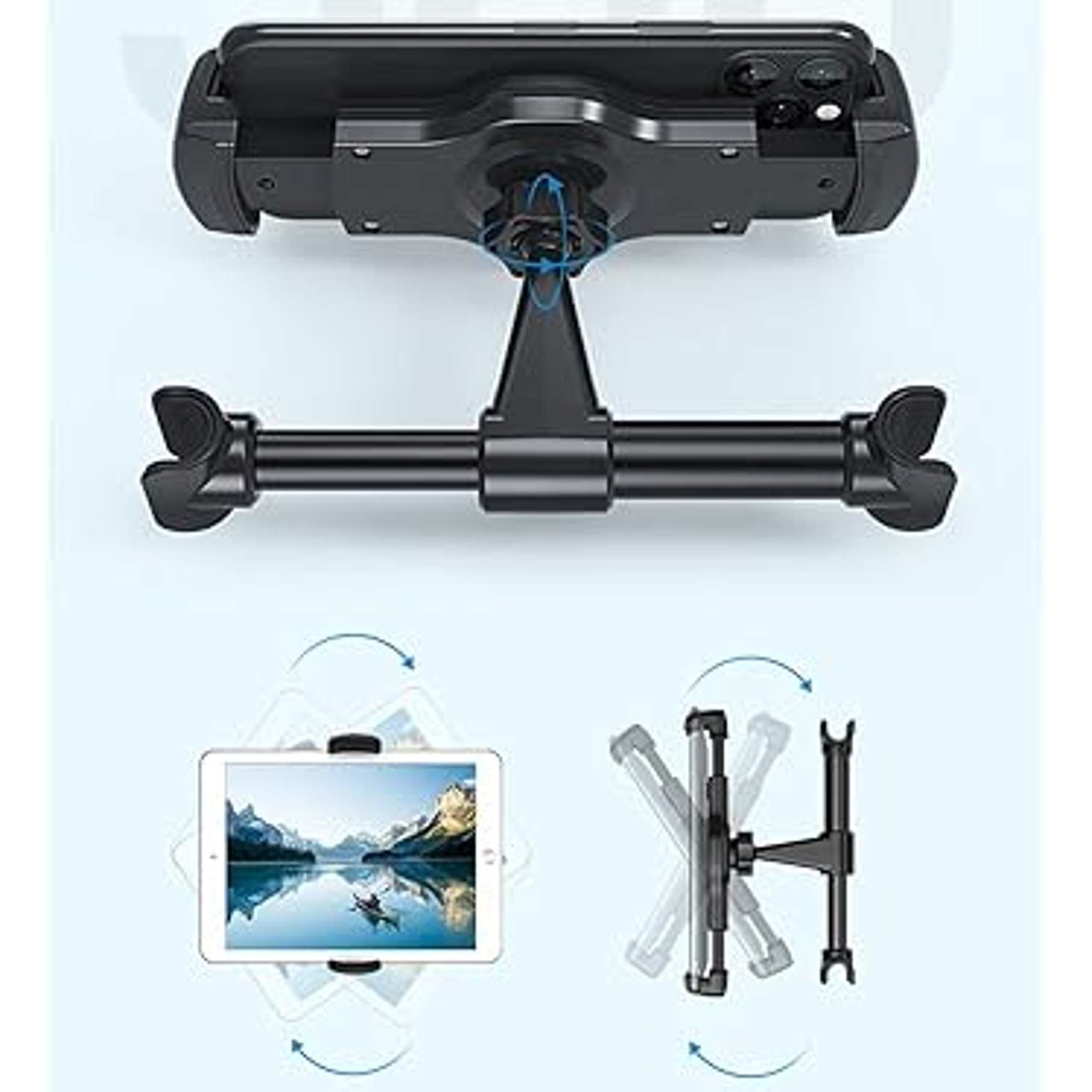 Soporte De Teléfono O Tablet Cabecera De Asiento De Automóvil Rotación 360° VIDVIE HC1528 5