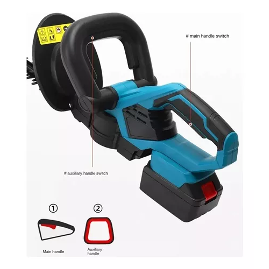 Cortasetos Inalambrico Podadora Pasto Bateria Recargable 48Vf 4
