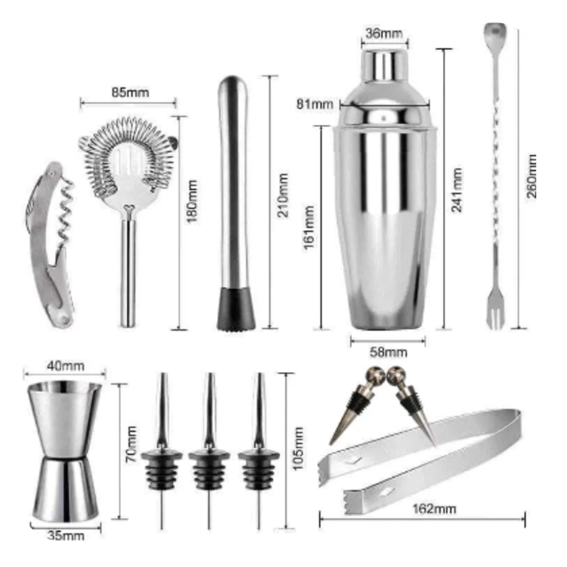 Juego Set X 12 Piezas Cocteleria 7