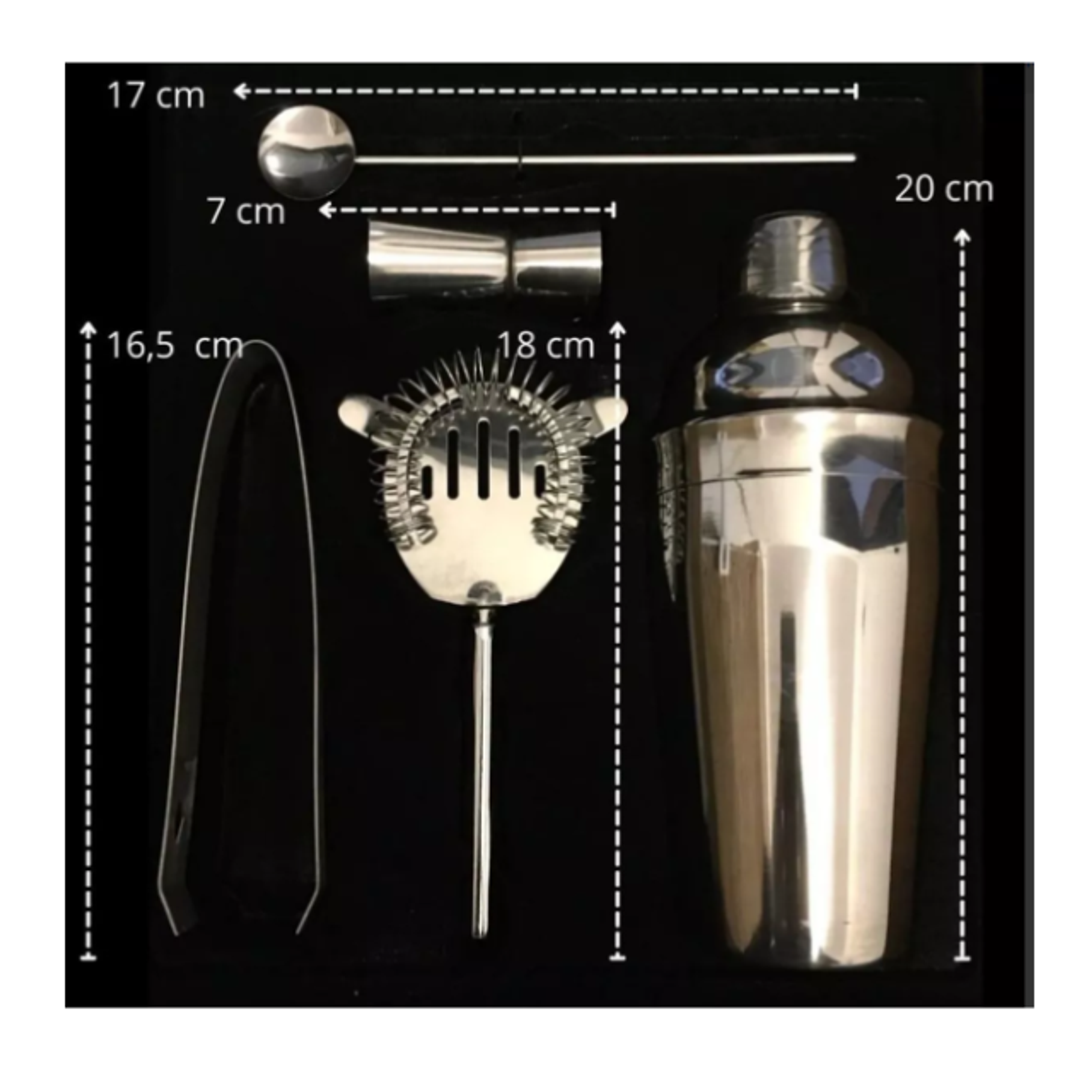 Set Kit Barman Completo Coctelera Tragos Bebidas 3