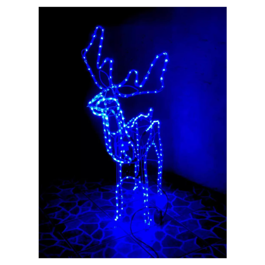 Reno Navideño 120cm Adornos Reno Navidad Corriente Con Movimiento 4