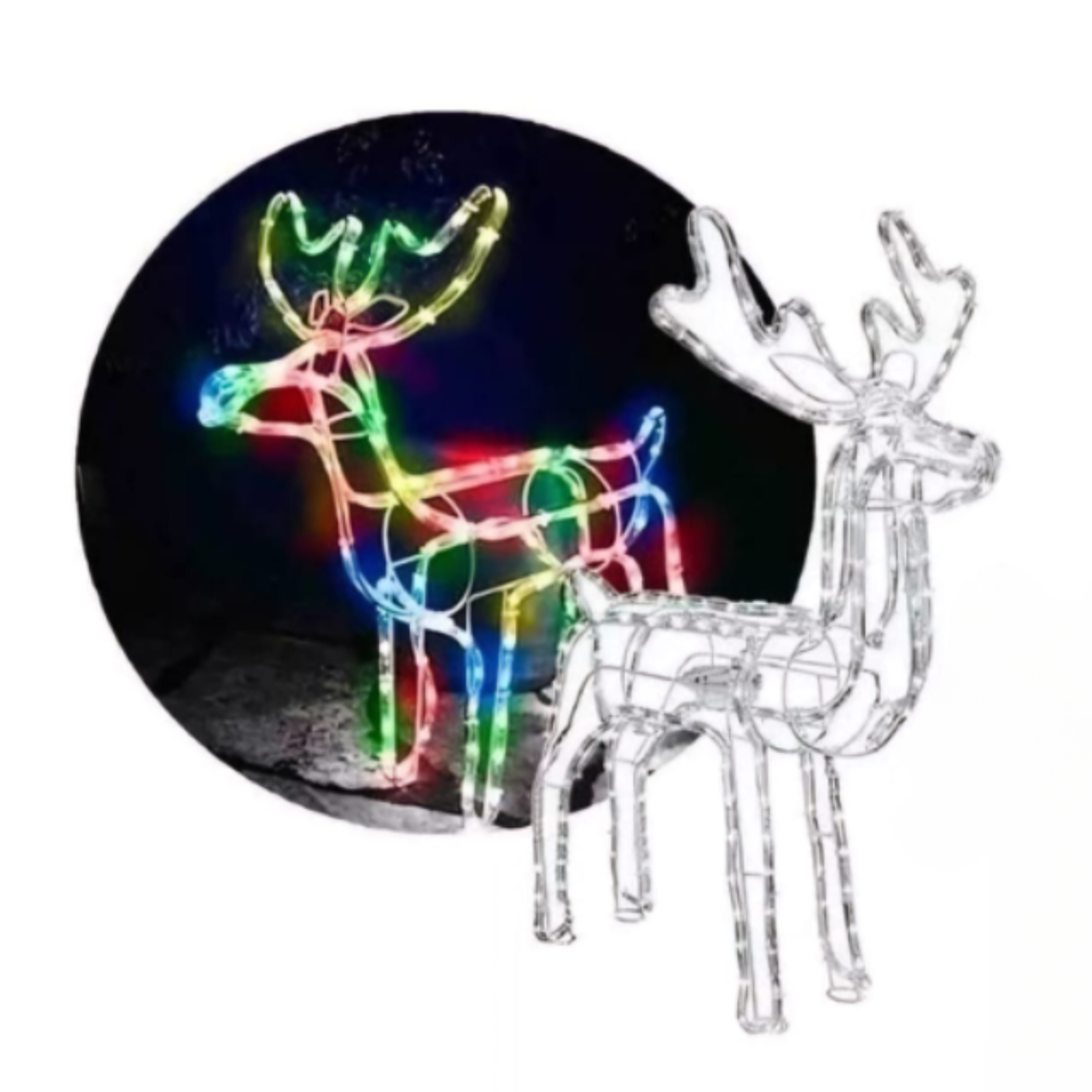 Reno Navideño 120cm Adornos Reno Navidad Corriente Con Movimiento 1