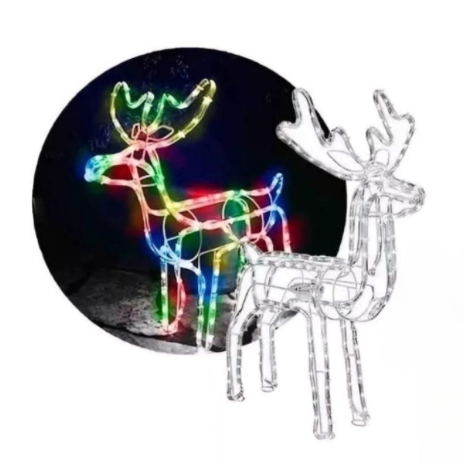 Reno Navideño 120cm Adornos Reno Navidad Corriente Con Movimiento 1