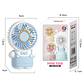 Mini Ventilador Recargable Con Diseño De Animalitos y Vestimenta - Miniatura 4