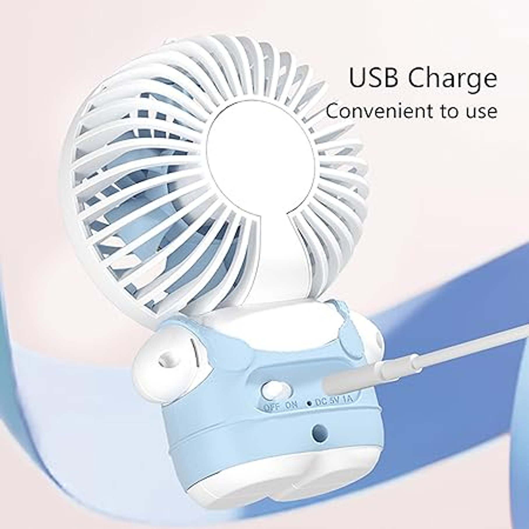 Mini Ventilador Recargable Con Diseño De Animalitos y Vestimenta 5