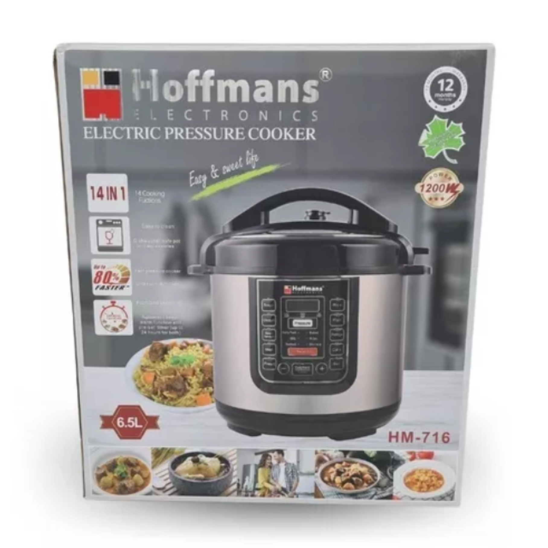 Olla a Presión Hottmans Electronics Moderna 1200W 6.5 Lt 4