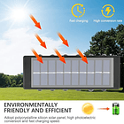 Aplique De Pared Solar Rectangular Fotocélula Luz Cálida / Iluminación 12 SMD 6