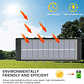 Aplique De Pared Solar Rectangular Fotocélula Luz Cálida / Iluminación 12 SMD - Miniatura 6