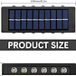 Aplique De Pared Solar Rectangular Fotocélula Luz Cálida / Iluminación 12 SMD - Miniatura 3