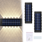 Aplique De Pared Solar Rectangular Fotocélula Luz Cálida / Iluminación 12 SMD - Miniatura 7