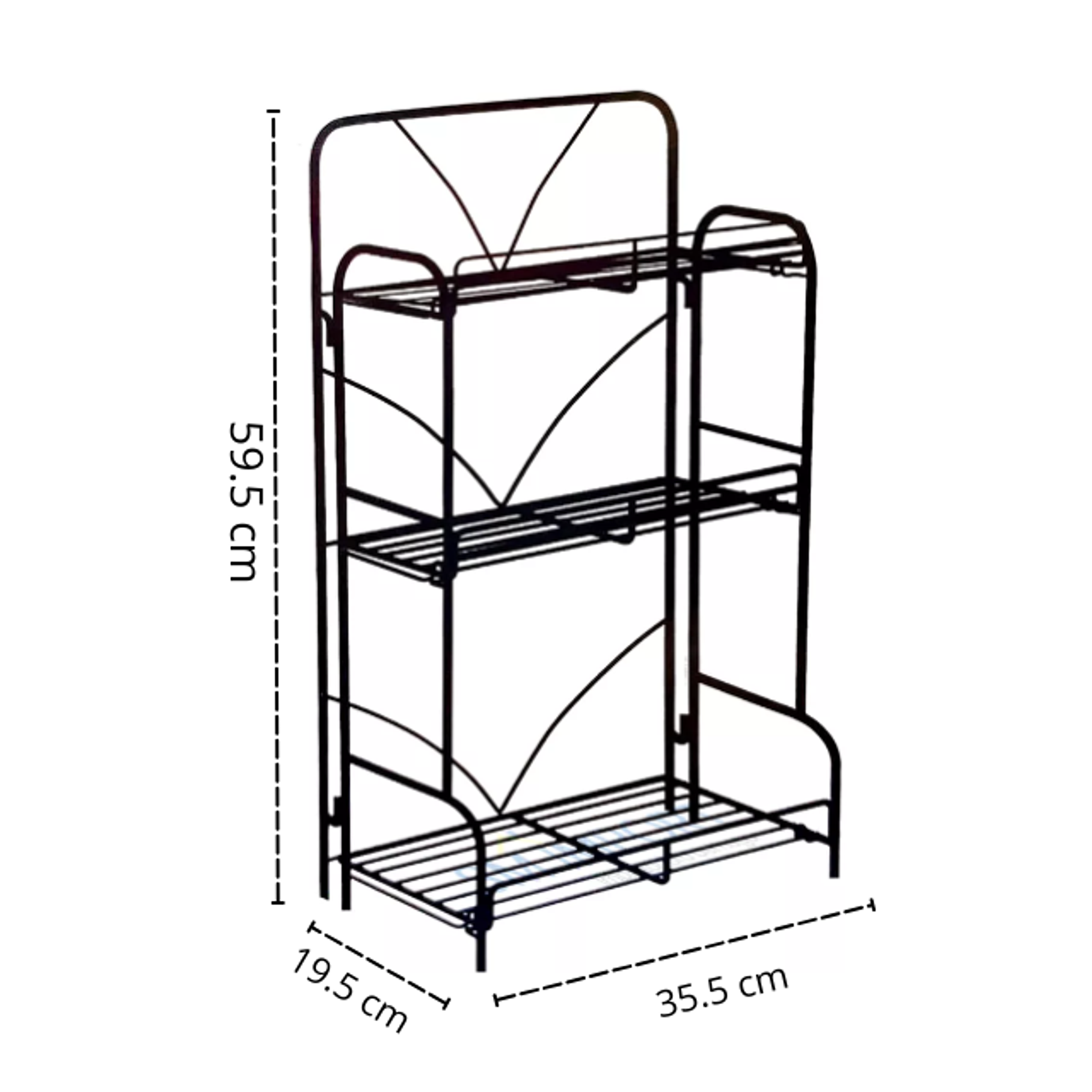 Organizador 3 Estantes Especias Multiuso Fijo Metalico 3
