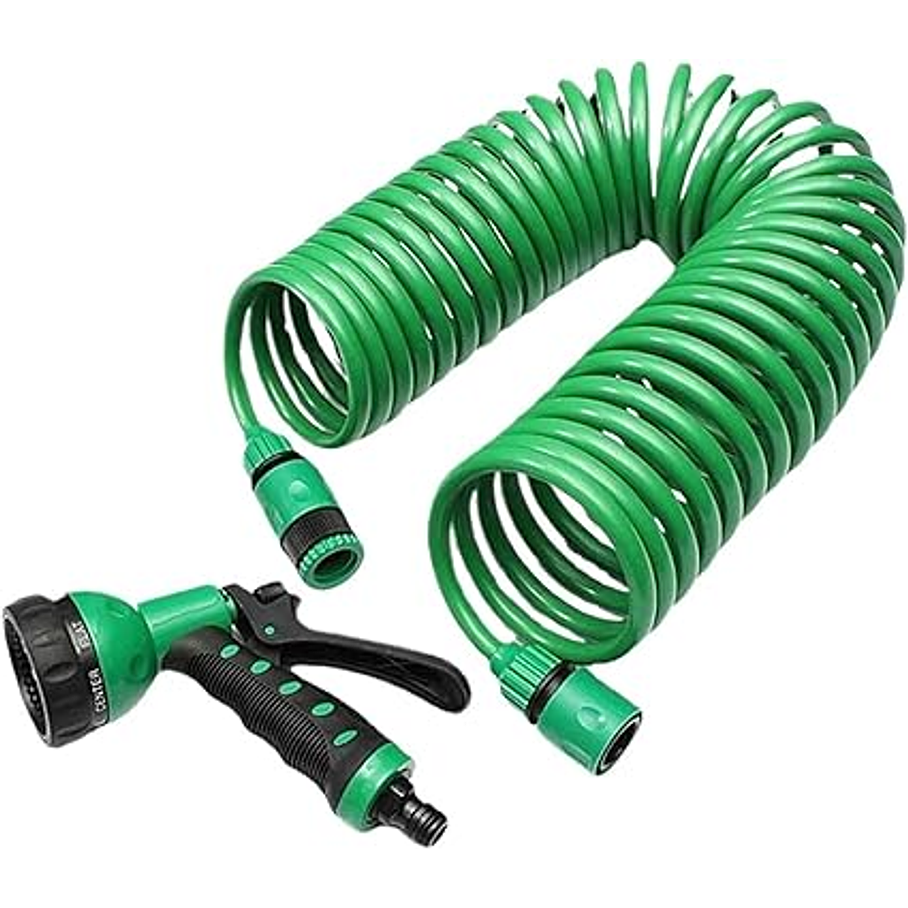 Manguera de Jardín de Bobina Riego de 7.5 Metro, Retráctil, Resistente a la Corrosión 1
