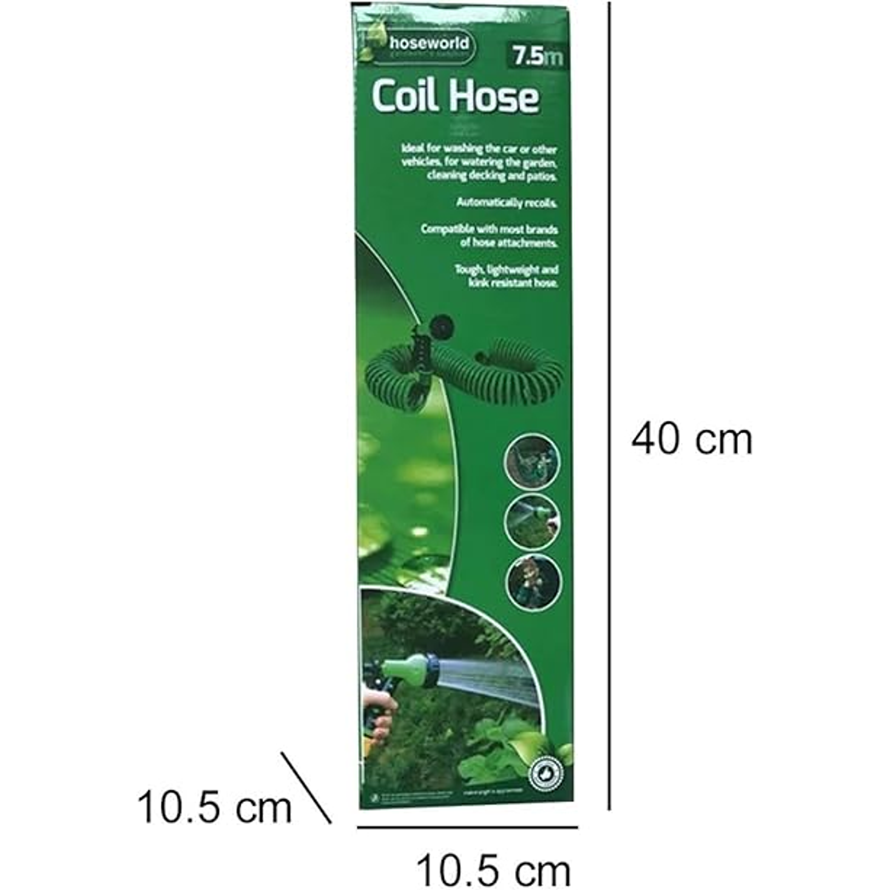 Manguera de Jardín de Bobina Riego de 7.5 Metro, Retráctil, Resistente a la Corrosión 9