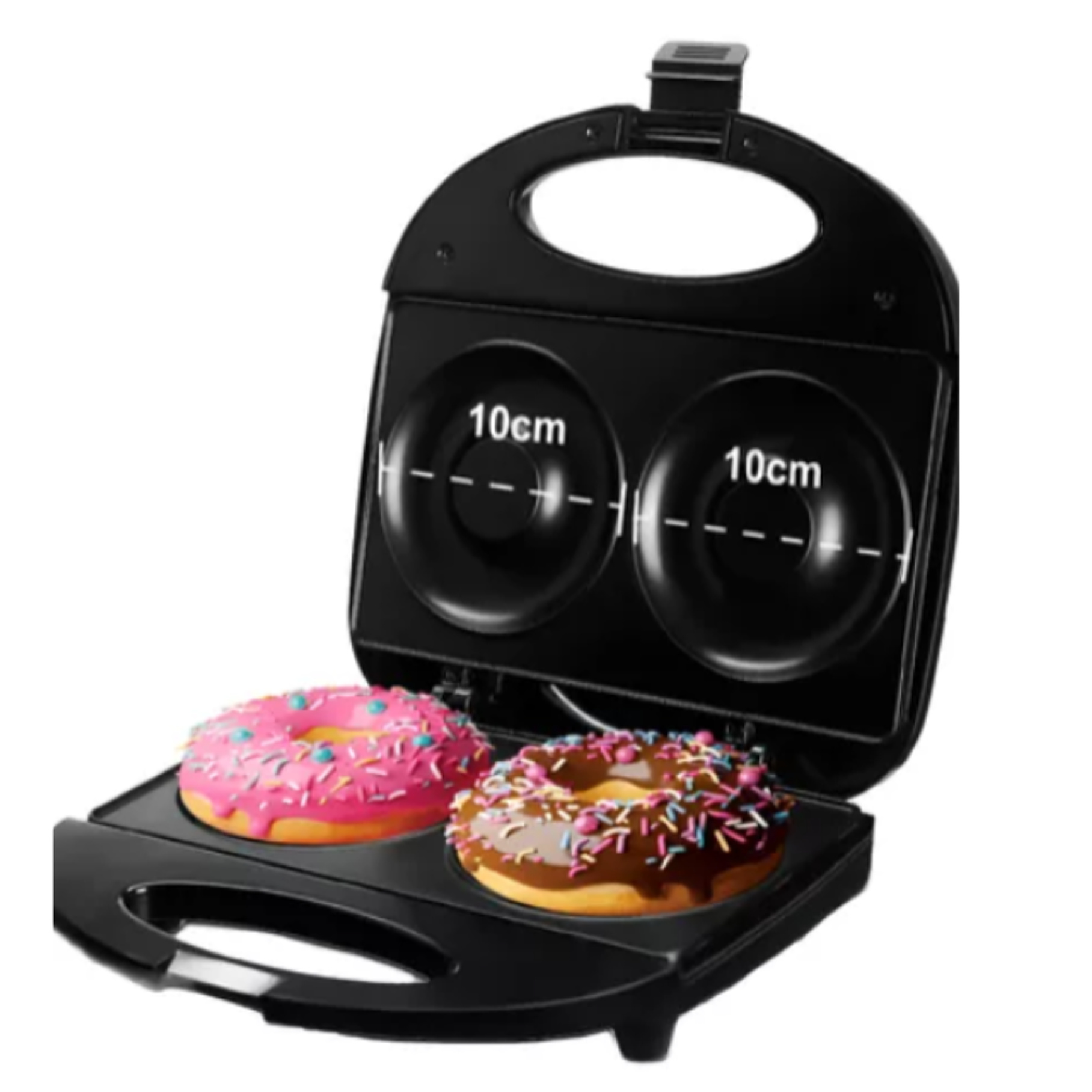 Maquina De Donas Grandes 2 Donas Marca Raf 2228 Color Negro 3