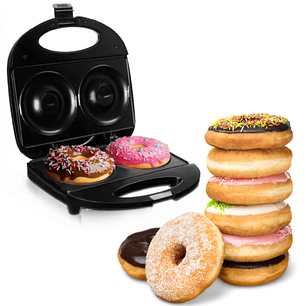 Maquina De Donas Grandes 2 Donas Marca Raf 2228 Color Negro