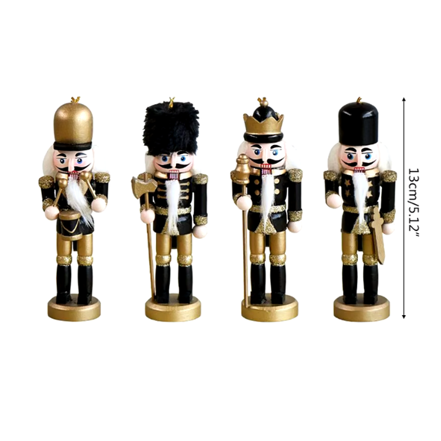 Soldado de Cascanueces de Madera con Purpurina De 13 Cm 2