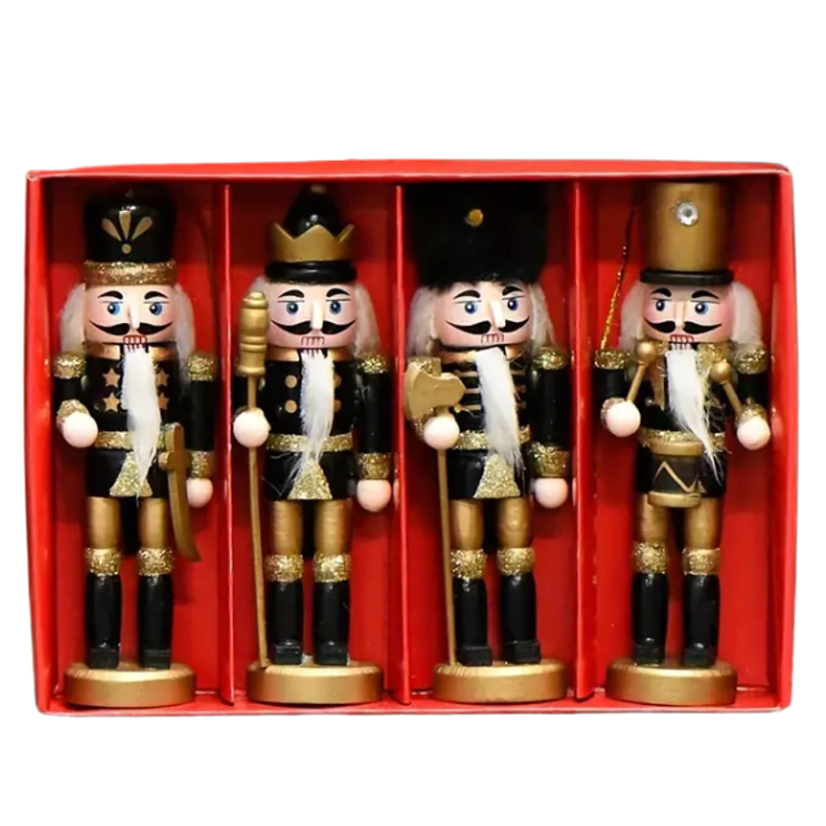 Soldado de Cascanueces de Madera con Purpurina De 13 Cm 1