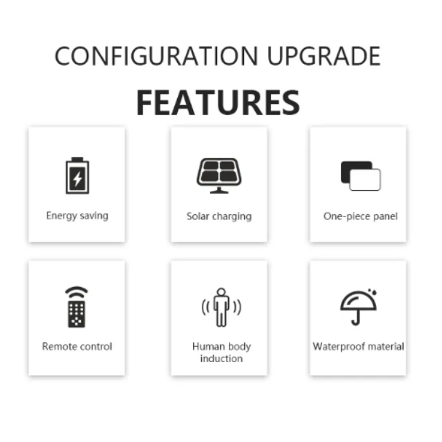 Lámpara Solar Luz de Calle JORTAN de 200W Con Tecnología LED 5