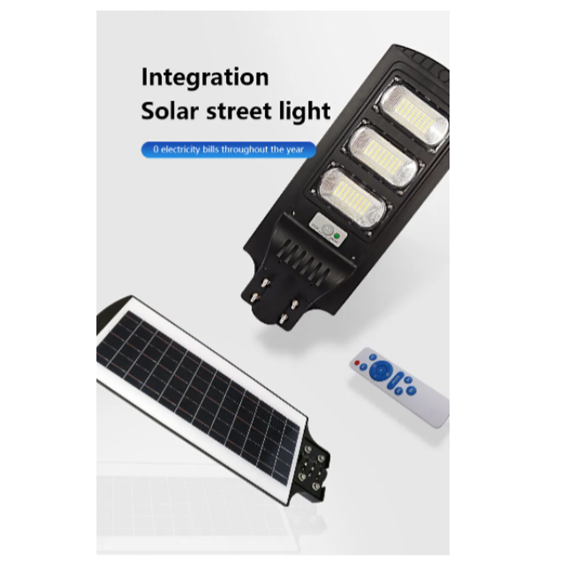 Lámpara Solar Luz de Calle JORTAN de 300W Con Tecnología LED 6