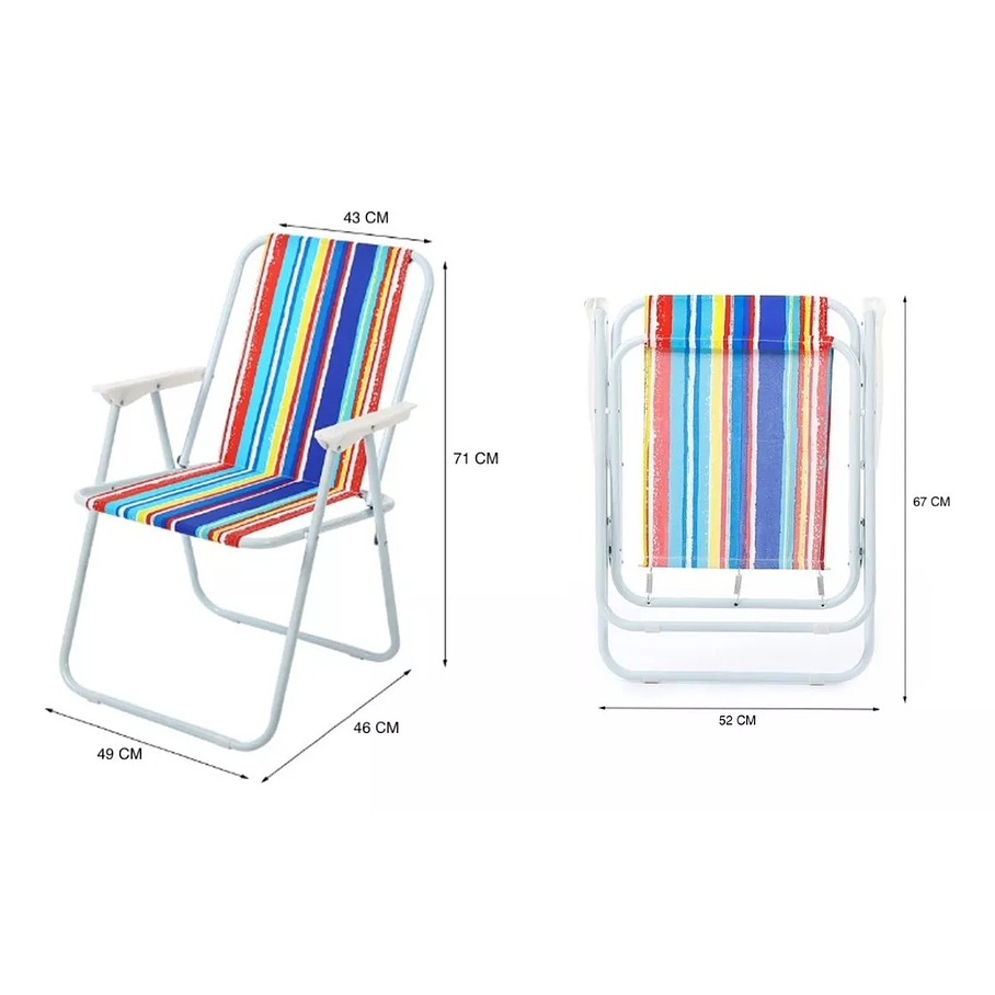 Sillas De Camping Piscina Playa Plegable Liviana 2