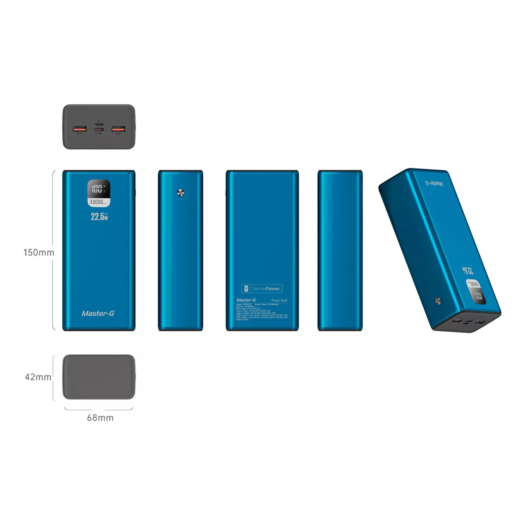 Batería Externa Power Bank 30000 Mah 22.5w Pd Master-g 2