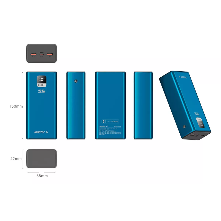 Batería Externa Power Bank 30000 Mah 22.5w Pd Master-g 2