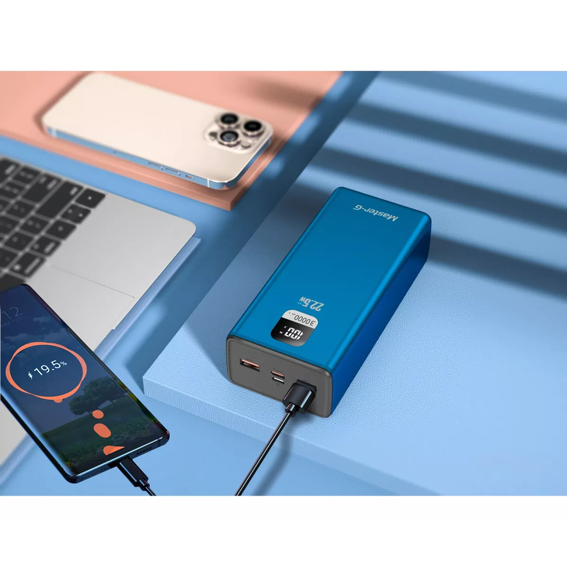 Batería Externa Power Bank 30000 Mah 22.5w Pd Master-g 4