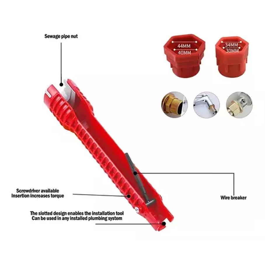 Llave Para Apretar El Tubo Del Fregadero, Cambiar Los Grifos 3