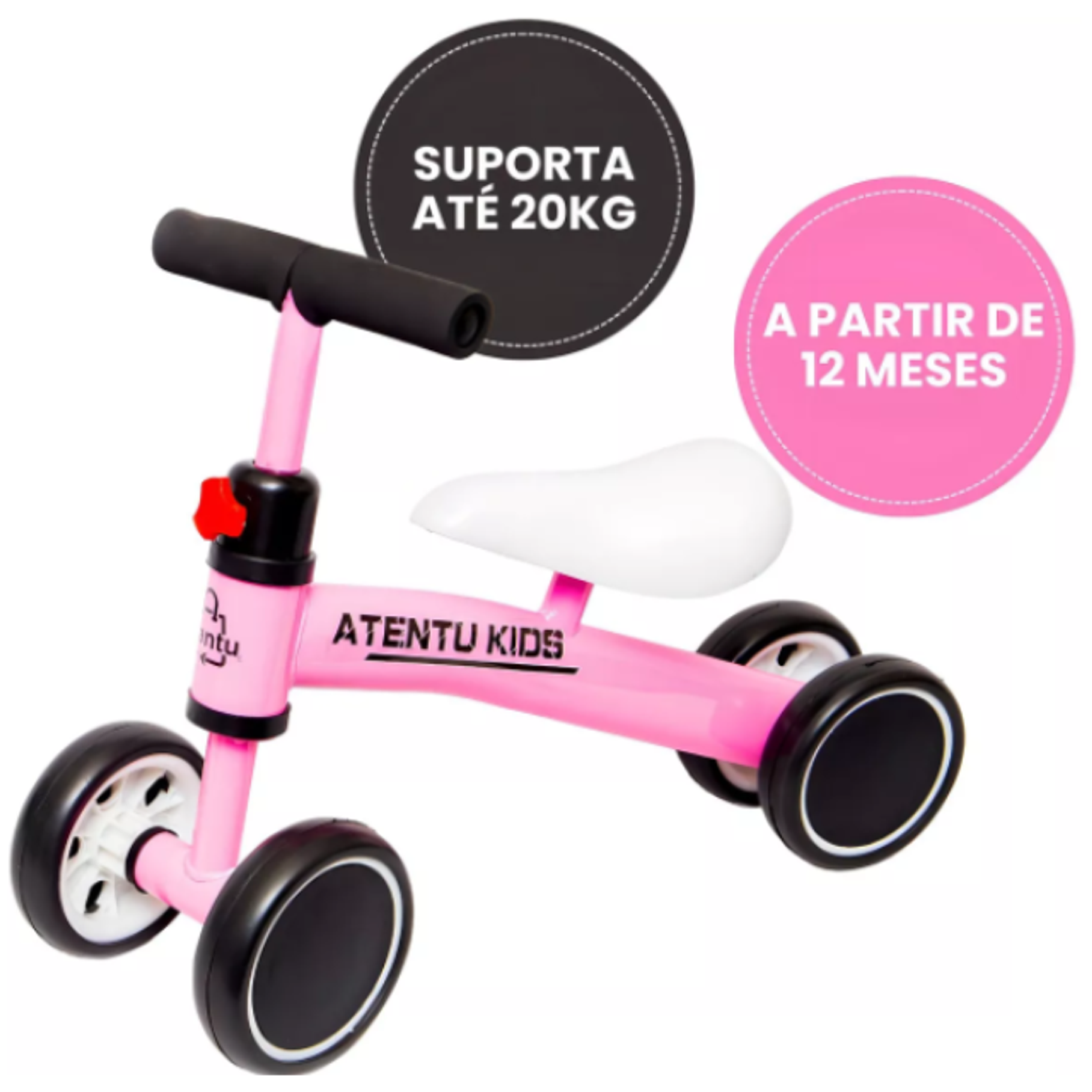 Bicicleta De Equilibrio Con 4 Ruedas, Juguete Para Caminar Para Niños 6