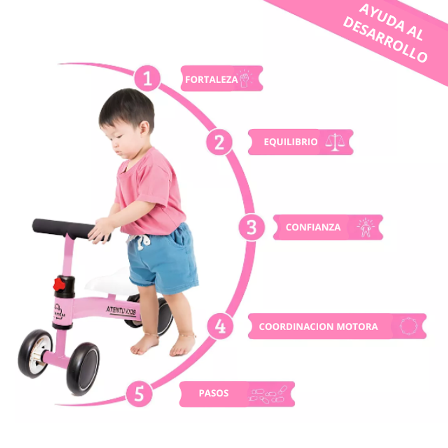 Bicicleta De Equilibrio Con 4 Ruedas, Juguete Para Caminar Para Niños 7