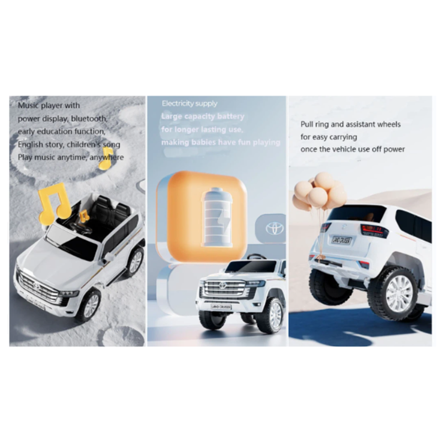 Camioneta Para Niño Land Cruiser Electrica 0-3 Años Control Remoto 5