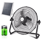 Pack De 2 Ventilador De Mesa Recargable Metal Con Panel Solar - Miniatura 1