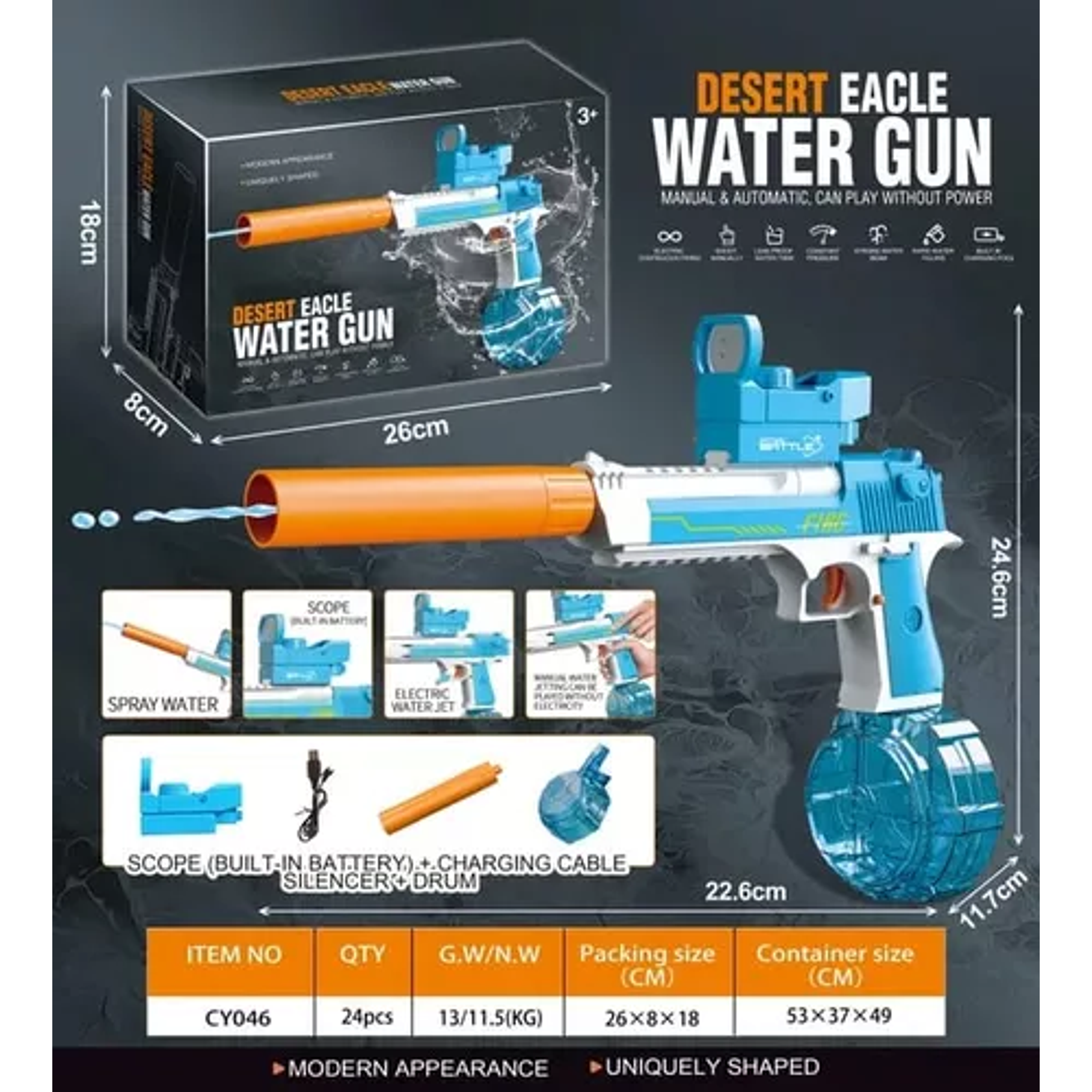 Pistola De Agua Desert Eagle  3