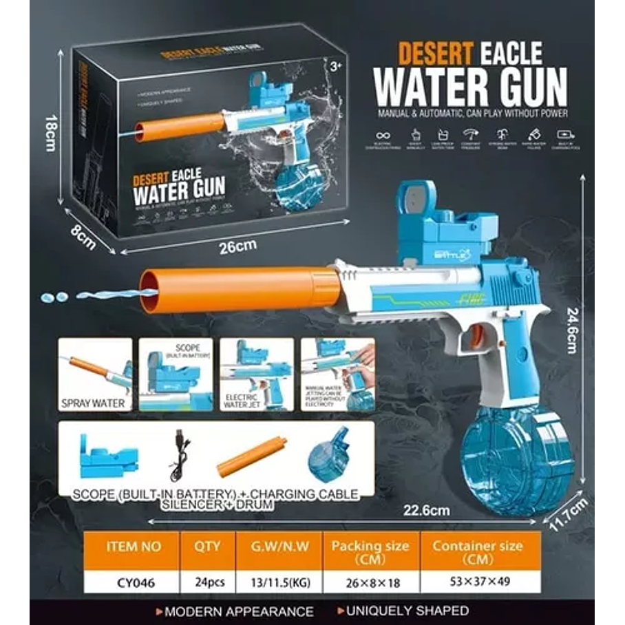 Pistola De Agua Desert Eagle  3