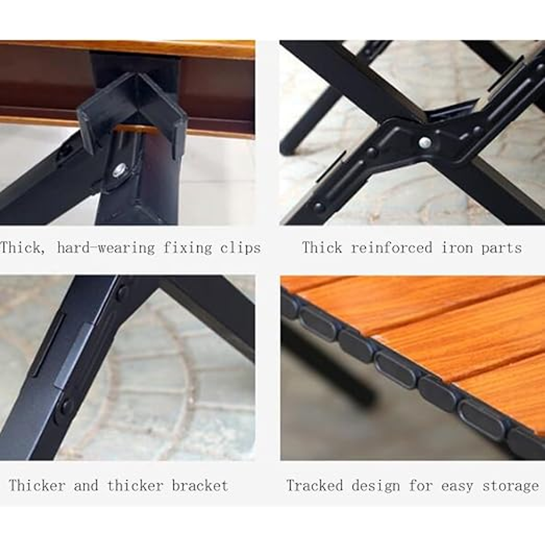 Mesa Plegable De Picnic Grande Negro 6