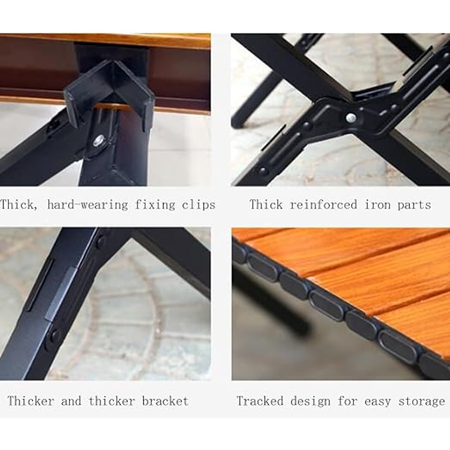 Mesa Plegable De Picnic Grande Negro 6